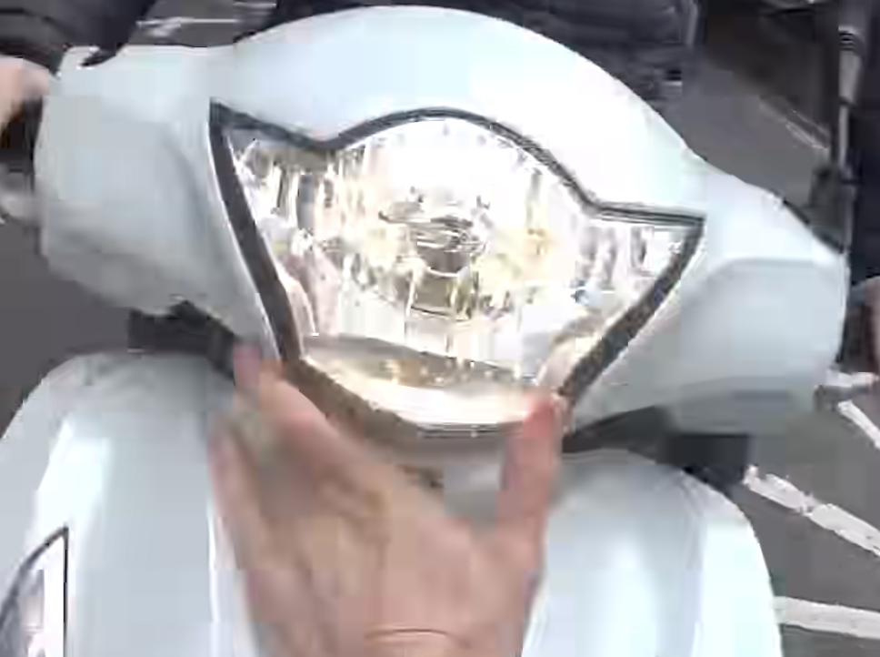 Police stop a stolen scooter 